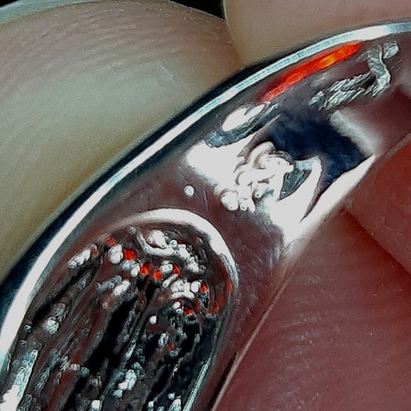 ❤️ Cocktail Ring, Silver and Red - Picture 5 of 6